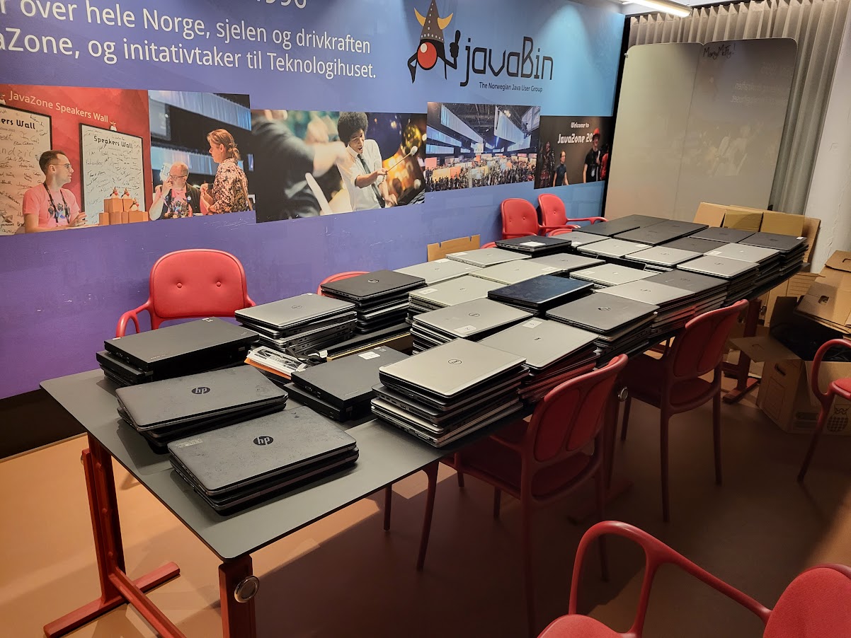 Brukte bærbare fra Metis videregående skole i Bergen
